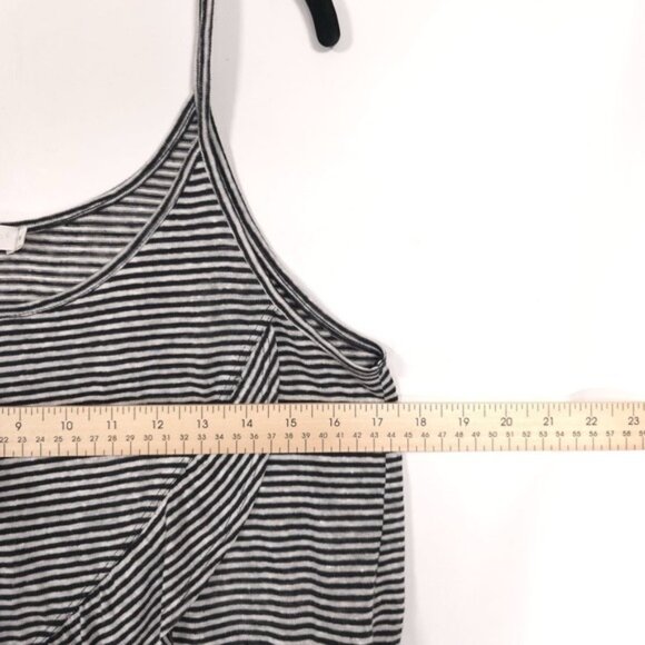ALC Ava Tank Top 100% LINEN Striped Ruffle Front Spaghetti Strap Cami SMALL - Picture 5 of 9